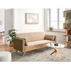 Beliani Išskleidžiama sofa ASAA šviesiai ruda