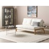 Beliani Dvivietė sofa lova EDLAND iš „Boucle“ audinio, balta