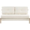 Beliani Dvivietė sofa lova EDLAND iš „Boucle“ audinio, balta