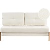 Beliani Dvivietė sofa lova EDLAND iš „Boucle“ audinio, balta