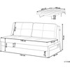 Beliani Dvivietė sofa lova EDLAND iš „Boucle“ audinio, balta