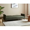 Beliani Trivietė išskleidžiama sofa LUCAN tamsiai žalia