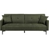Beliani Trivietė išskleidžiama sofa LUCAN tamsiai žalia
