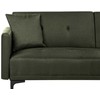 Beliani Trivietė išskleidžiama sofa LUCAN tamsiai žalia