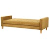 Beliani Trivietė išskleidžiama sofa VEHKOO garstyčių spalvos