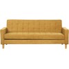 Beliani Trivietė išskleidžiama sofa VEHKOO garstyčių spalvos
