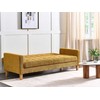 Beliani Trivietė išskleidžiama sofa VEHKOO garstyčių spalvos