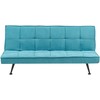 Beliani Trivietė išskleidžiama sofa HASLE, mėlyna