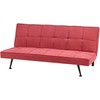 Beliani Trivietė išskleidžiama sofa HASLE, raudona