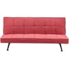 Beliani Trivietė išskleidžiama sofa HASLE, raudona