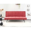 Beliani Trivietė išskleidžiama sofa HASLE, raudona