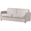 Beliani Dvivietė išskleidžiama sofa ISHOJ, šviesiai smėlio spalvos