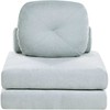 Beliani Viengulė išskleidžiama sofa OLDEN, šenilinė, mėlyna