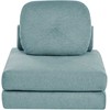 Beliani Vienvietė išskleidžiama sofa OLDEN, šviesiai mėlyna
