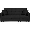 Beliani Trivietė išskleidžiama sofa GLOMMA, juoda