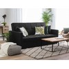 Beliani Trivietė išskleidžiama sofa GLOMMA, juoda