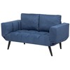 Beliani Dvivietė išskleidžiama sofa BREKKE tamsiai mėlyna