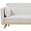 Beliani Trivietė išskleidžiama sofa ASAA, kreminė balta