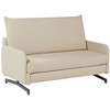 Beliani Dvivietė išskleidžiama sofa BELFAST smėlio spalvos