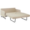 Beliani Dvivietė išskleidžiama sofa BELFAST smėlio spalvos