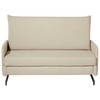 Beliani Dvivietė išskleidžiama sofa BELFAST smėlio spalvos