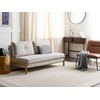 Beliani Dvivietė sofa-lova EDLAND šviesiai smėlio spalvos