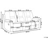 Beliani Trivietė sofa su mechanine atsipalaidavimo funkcija BERGEN odos pakaitalas juoda