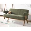 Beliani 2 vietų sofa TAMRE Boucle žalia / tamsiai ruda