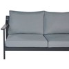 Beliani Sofa ogrodowa dla 3 osób KIATO Metal Tamsiai pilka