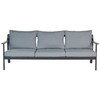 Beliani Sofa ogrodowa dla 3 osób KIATO Metal Tamsiai pilka