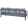 Beliani Sofa ogrodowa dla 3 osób KIATO Metal Tamsiai pilka
