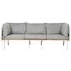 Beliani Sofa ogrodowa dla 3 osób SENISE Metal Pilka