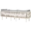 Beliani Sofa ogrodowa dla 3 osób SENISE Metal Pilka