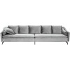 Beliani 4 vietų sofa AURE Velūras, šviesiai pilka