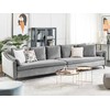 Beliani 4 vietų sofa AURE Velūras, šviesiai pilka