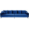 Beliani 4 vietų sofa AURE, aksominė, tamsiai mėlyna