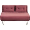 Beliani Dvivietė išskleidžiama sofa VESTFOLD, veliūrinė, rožinė