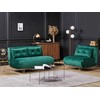 Fotelis Beliani Vienvietė išskleidžiama sofa VESTFOLD, tamsiai žalios spalvos veliūras