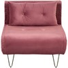 Beliani Vienvietė išskleidžiama sofa VESTFOLD, rožinė, veliūrinė