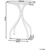 Beliani Bistro staliukas CHAPECO 60 cm 60 cm metalinis juodas
