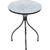 Beliani Bistro staliukas CHAPECO 60 cm 60 cm metalinis juodas