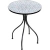 Beliani Bistro staliukas CHAPECO 60 cm 60 cm metalinis juodas