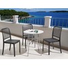 Beliani Bistro stalas TALTAL 64 cm 64 cm metalinis pilkas