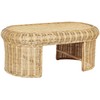 Beliani Staliukas kawowy sodo LIVADEIA 60 cm 96 cm Rattan Naturalny