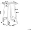 Beliani Staliukas kepimo soda ADIRONDACK 60 cm 59 cm Sintetinė medžiaga Tamsių pjūklas