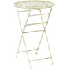 Beliani Sodo baro stalas BIVIO 60 cm 60 cm metalinis šviesiai žalias