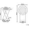 Beliani Sodo baro stalas BIVIO 60 cm 60 cm metalinis šviesiai žalias
