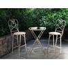 Beliani Staliukas sodo barowy TRIESTE 60 cm 60 cm Metal Jasnobeżowy