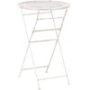 Beliani Staliukas sodo barowy TRIESTE 60 cm 60 cm Metal Jasnobeżowy