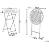 Beliani Staliukas sodo barowy TRIESTE 60 cm 60 cm Metal Jasnobeżowy
